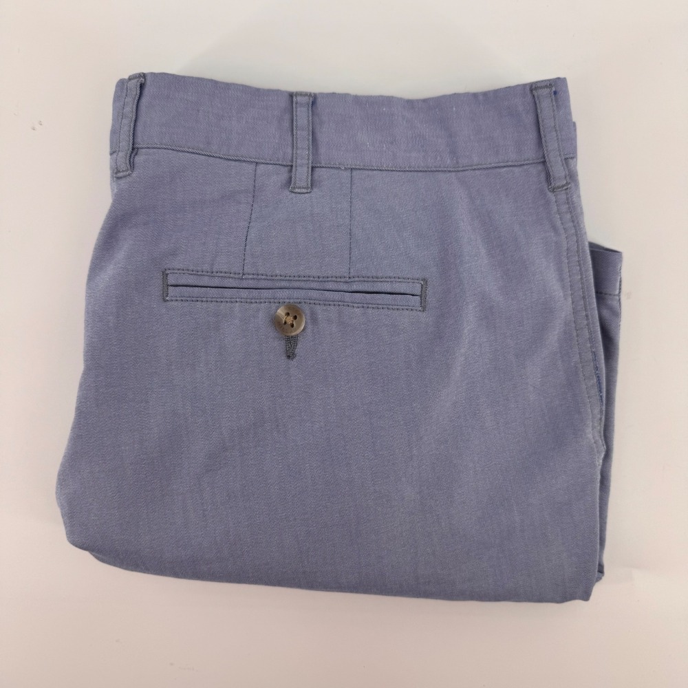 Peter Millar‎ Shorts Mens 38 Blue Flat Front Cotton Modal Stretch Casual Golf
